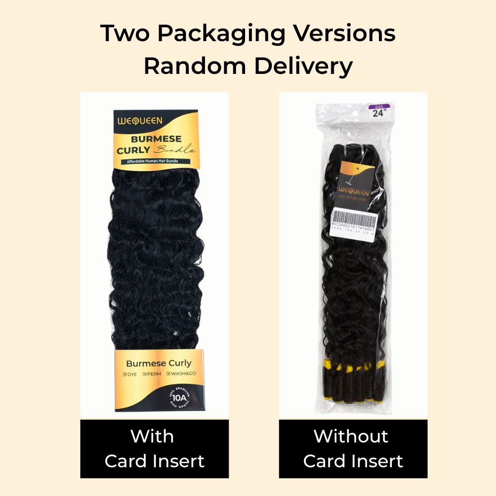 [New Packaging] Burmese Curly Bundles Human Hair 10A Brazilian Human Hair 14-26 inches Natural Curls For Black Queens Quick Weave