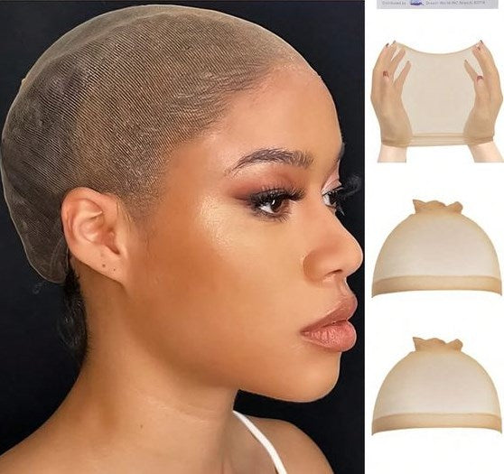 WeQueen 1 Pack 2 Pcs HD Wig Cap For Lace Wig Transparent Elastic Wig Cap Perfect For Professional Use