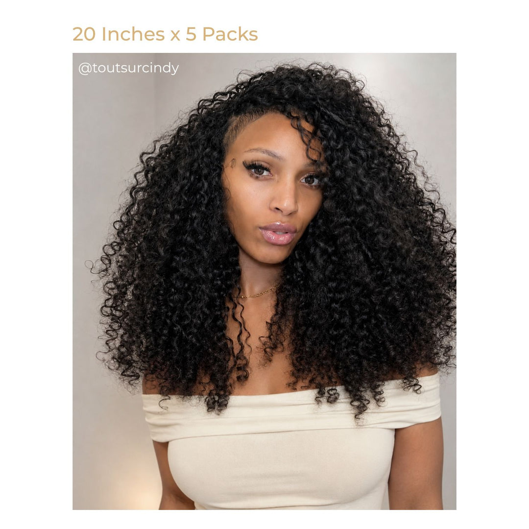 Burmese Curly Feather Crochet Hair Human Hair Extensions for Boho Braids Invisible Knots Pre-Separated Protective Style