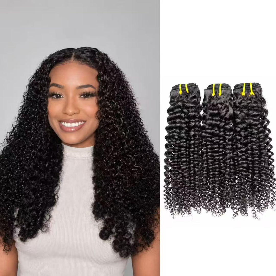 Mink Virgin Hair Curly Bundles | 12–30” Human Hair | Bundles with Lace