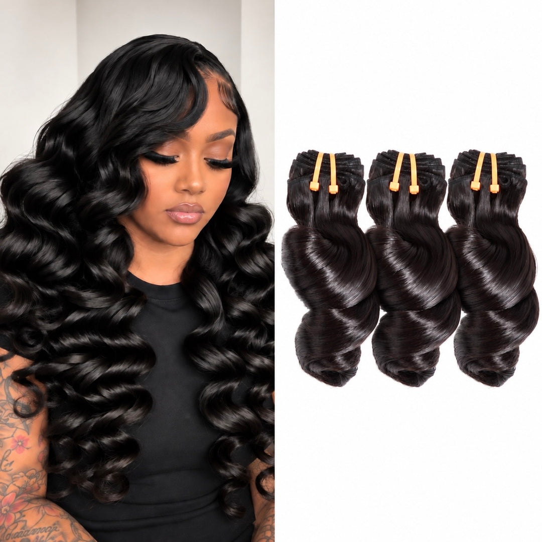 Mink Virgin Hair Loose Wave Bundles | 12–30” Human Hair | Bundles with Lace